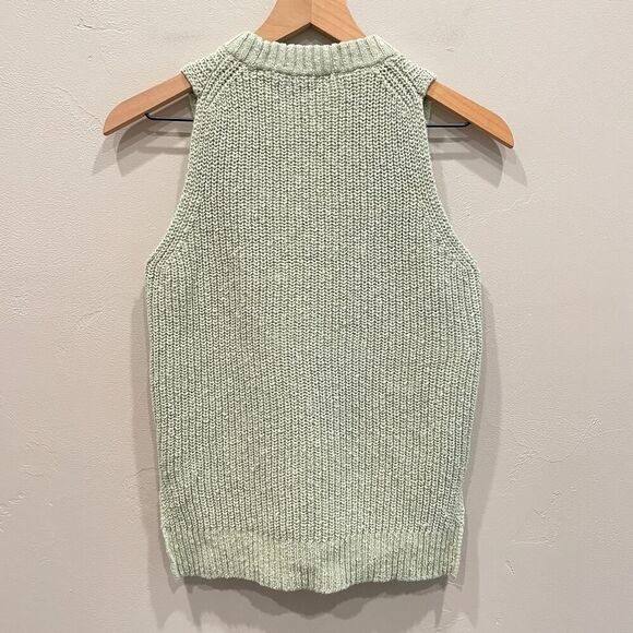 Madewell Shaker Sweater Tank Sunfaded Mint - Size: Small - Picture 4 of 8